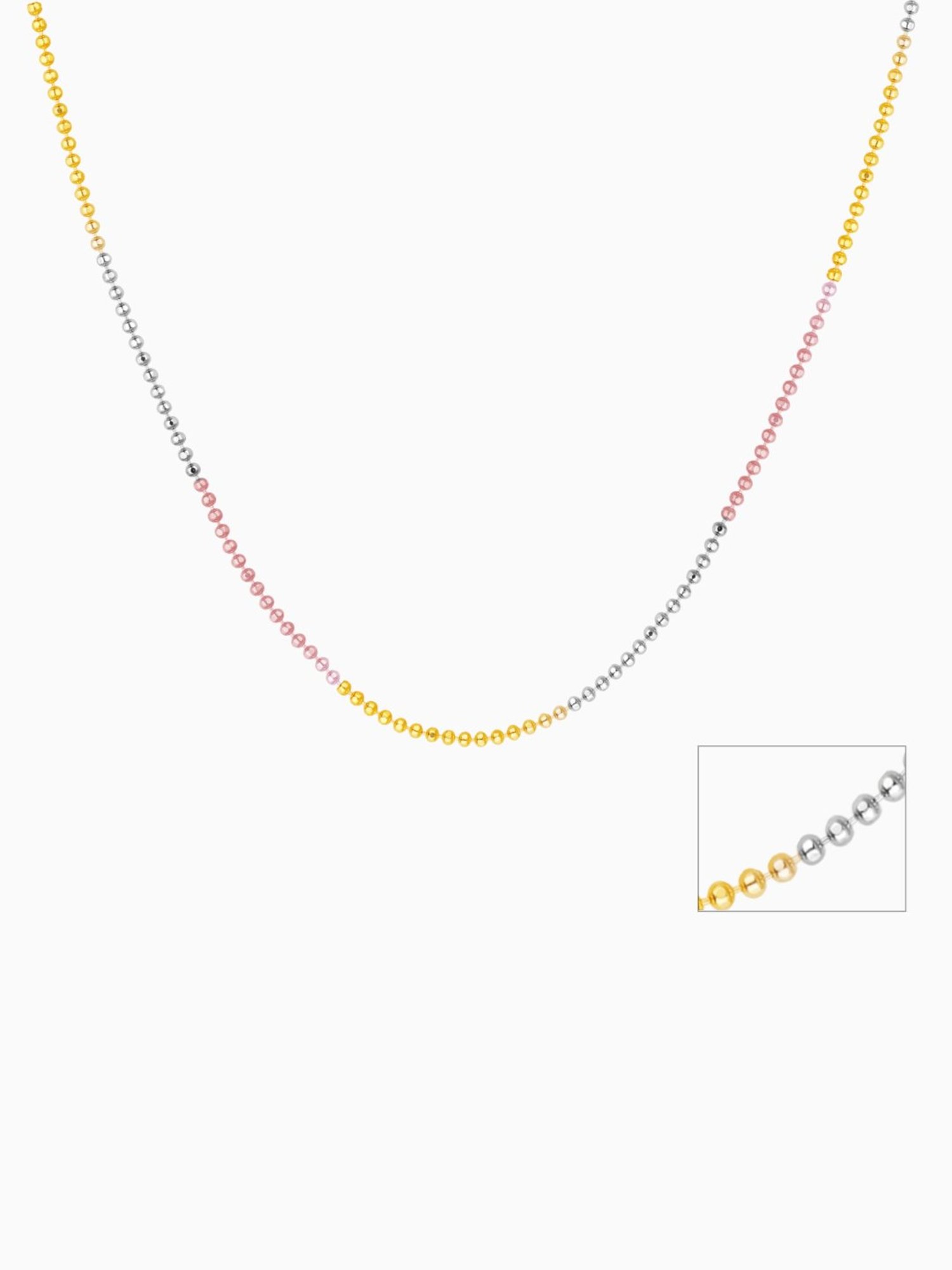 GIVA 925 Silver Triple Tone Imperial Chain for Women & Girls