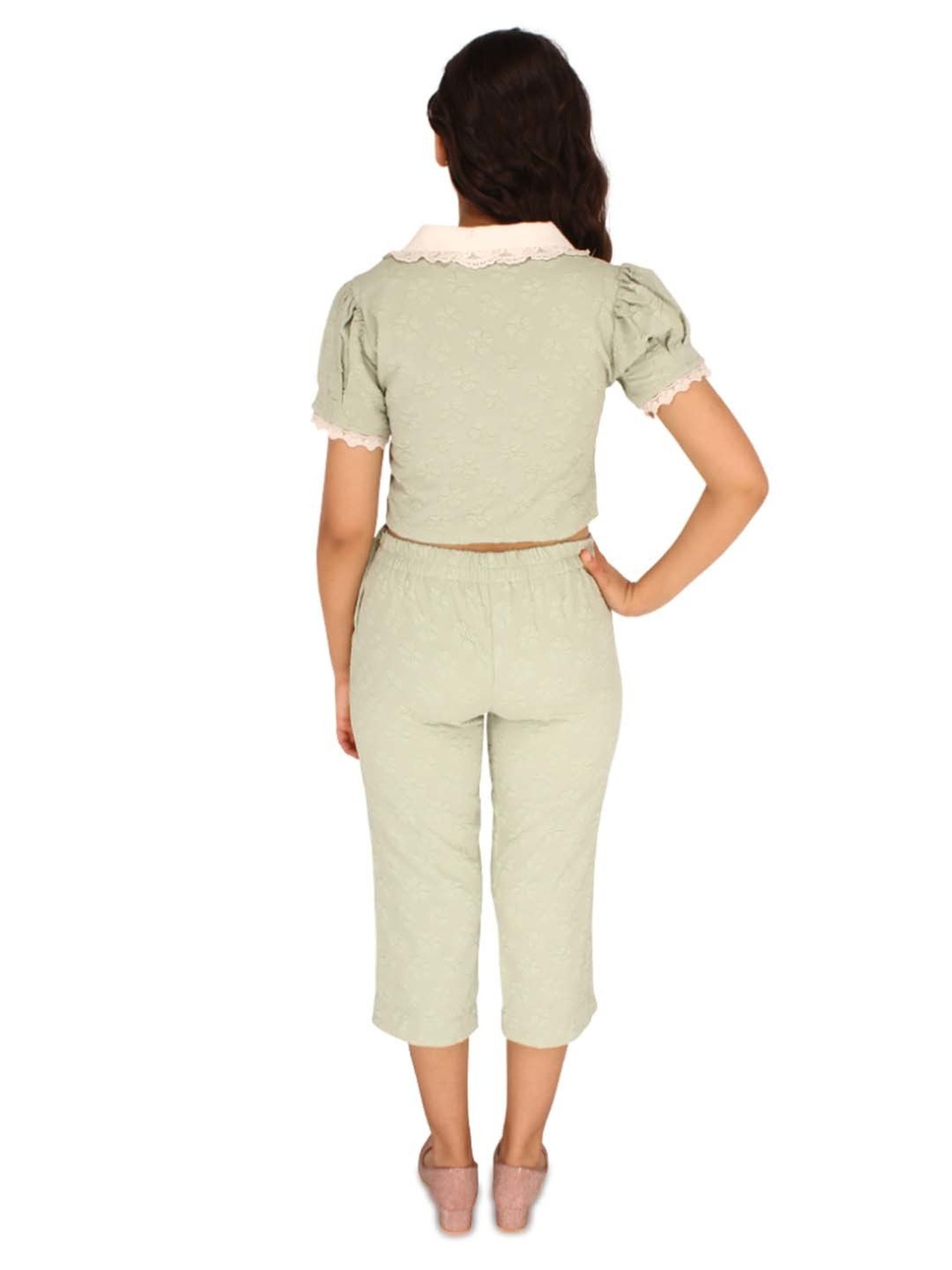 Akkriti by Pantaloons Kids Red & Cream Embroidered Kurta Set