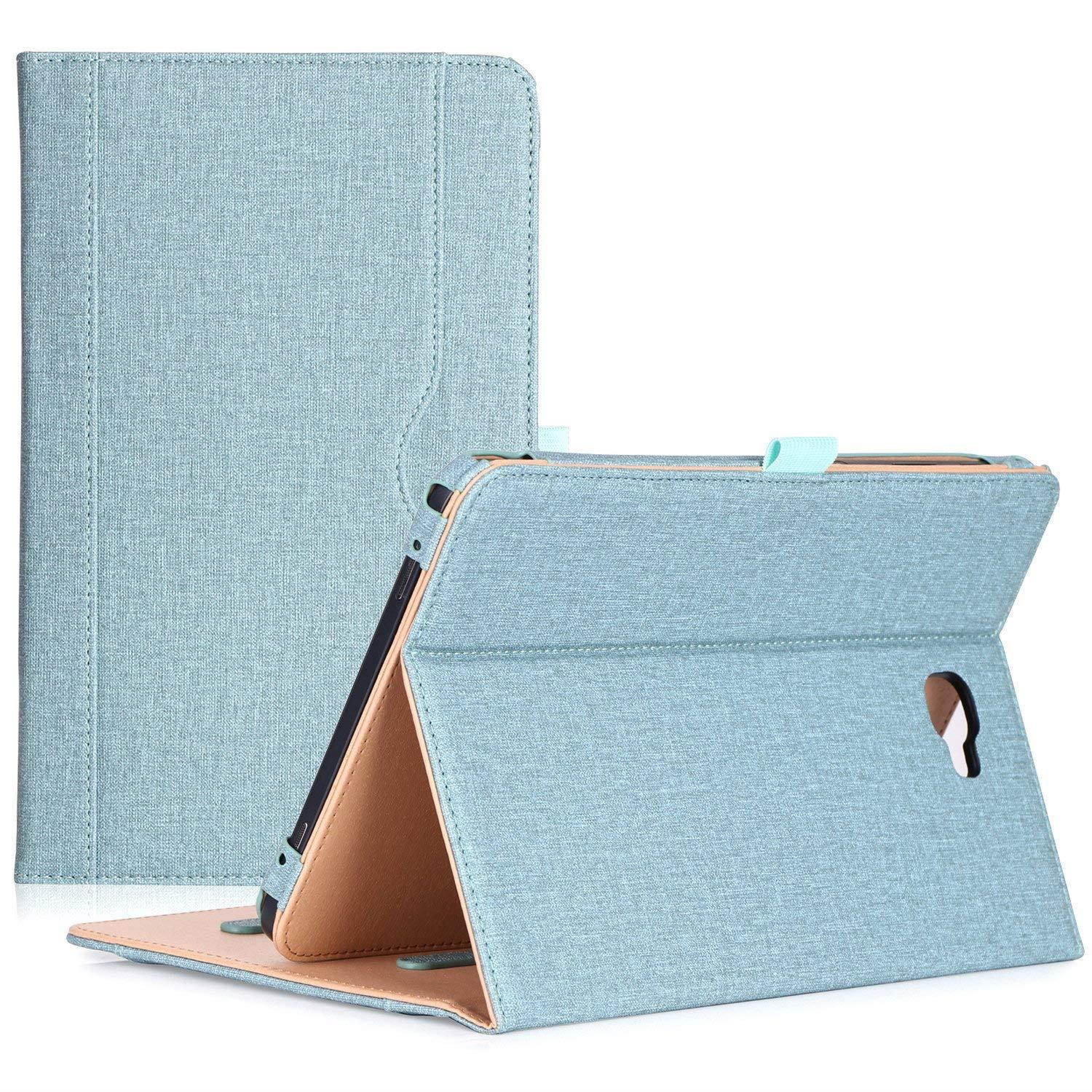 ProCase Samsung Galaxy Tab A 10.1 Case - Stand Folio Case Cover for Galaxy Tab A 10.1" Tablet SM-T580 T585 T587 (NO S Pen Version), with Multiple Viewing Angles, Document Card Pocket -Teal