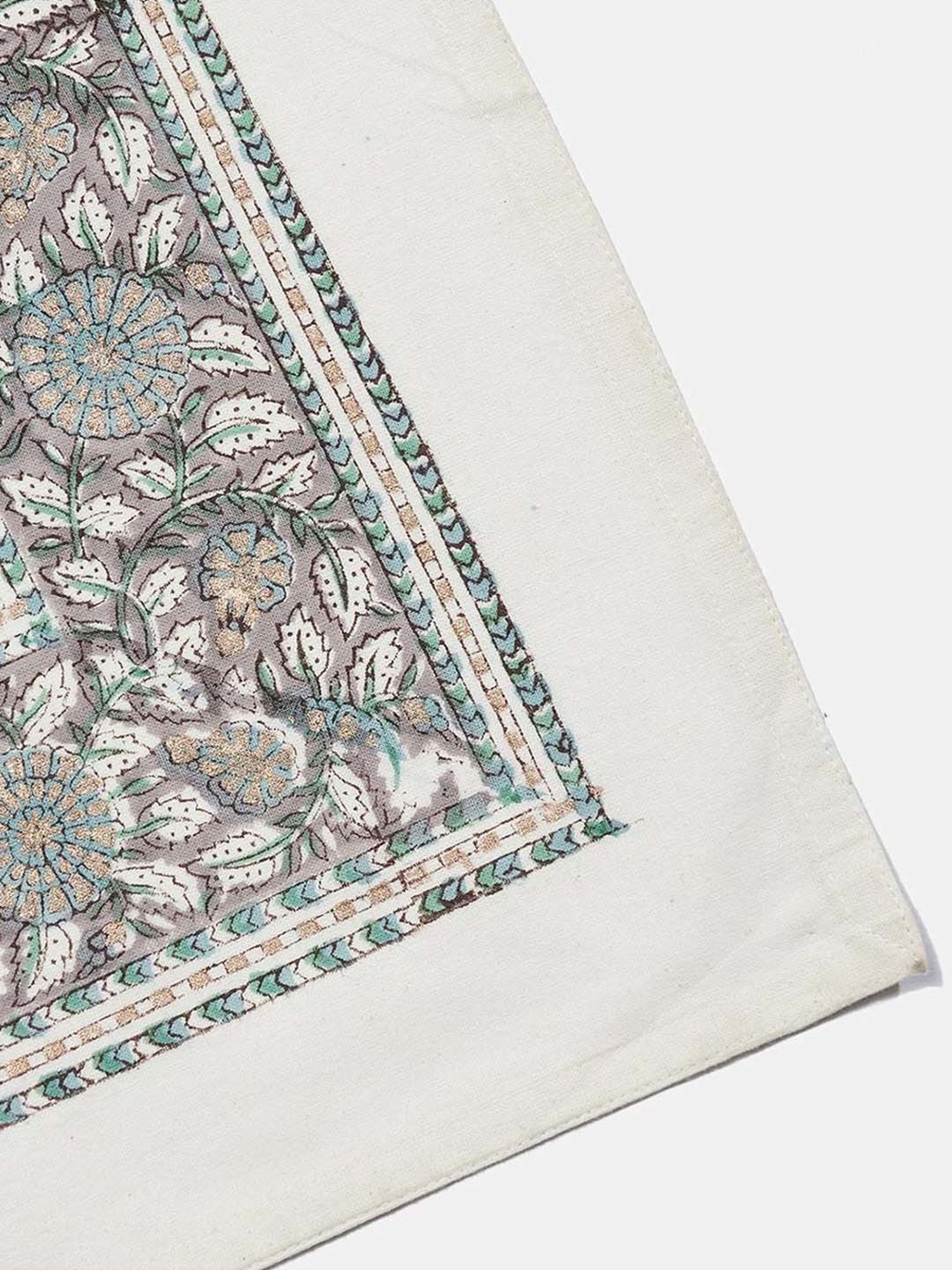 Fabindia Home Coromndel Blue Cotton 163 GSM 8 Seater Table Cover