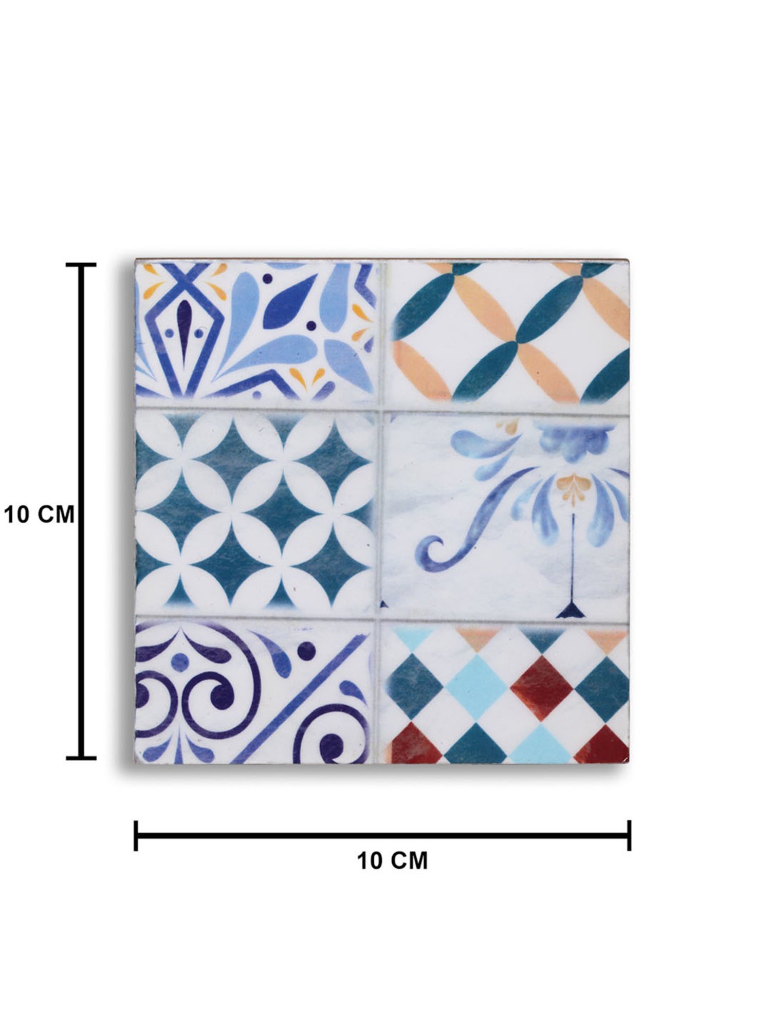 Crayton Hexagon Beige Geometric MDF Coaster - Set of 4