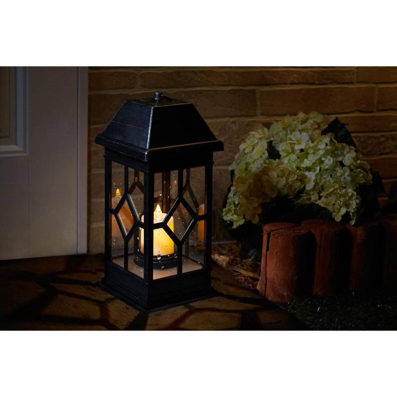 15" San Felipe II Solar Outdoor Lantern Silver - Smart Solar