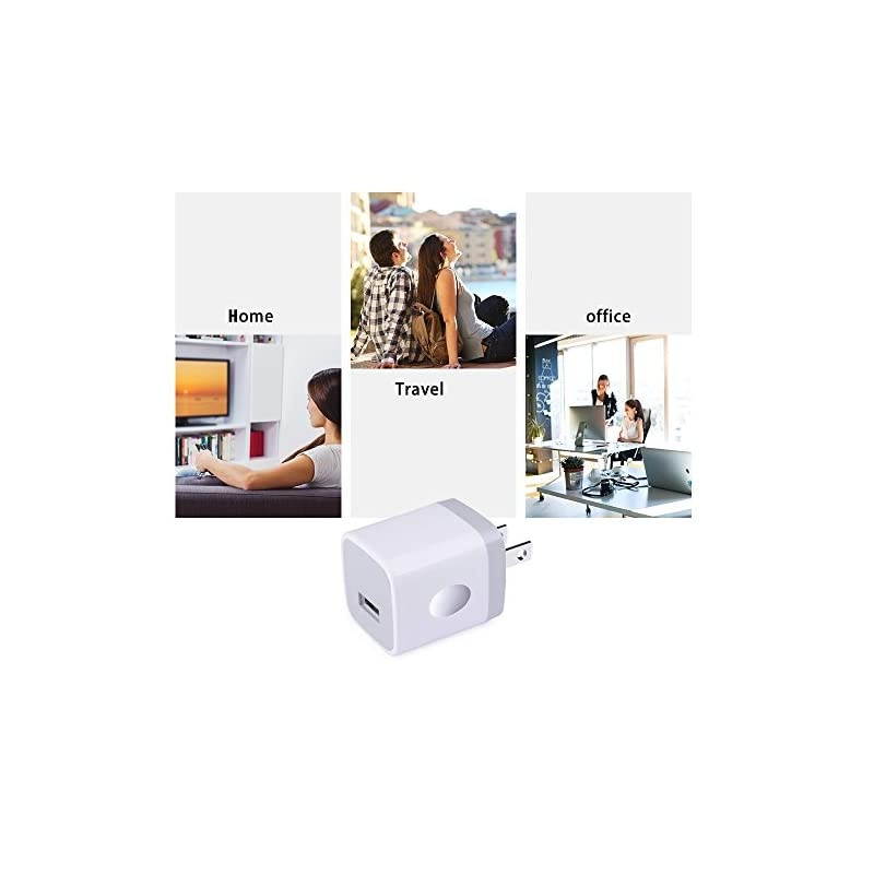 Single Port USB Charger, 1A 5V Wall Plug USB Power Adapter 5 Pack for Phone 12/11/X/8/7/6S/6S/6Plus/6/5S/5,Samsung Galaxy S20 Ultra/S10/S9/S8/S7 Edge Note 20/9/8,HTC,Nexus,Moto, BlackBerry,G8