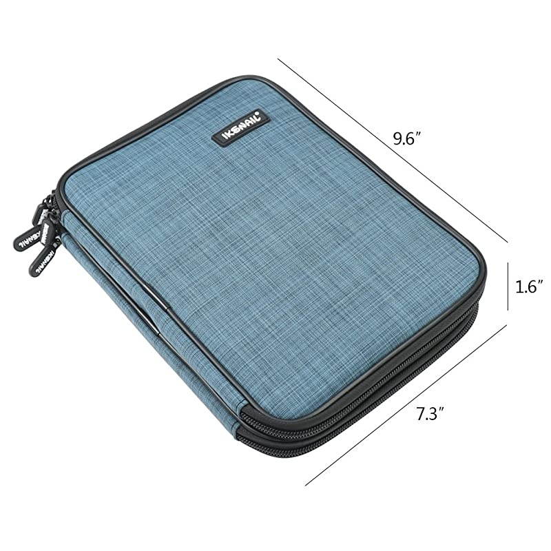 Electronic Organizer, Three Layer Cable Organizer Bag, Travel Gadget Storage Case for USB Cable, Hard Drive, Power Bank, Digital Camera, iPad Mini/Tablet or E-Book (up to 7.9'') Black