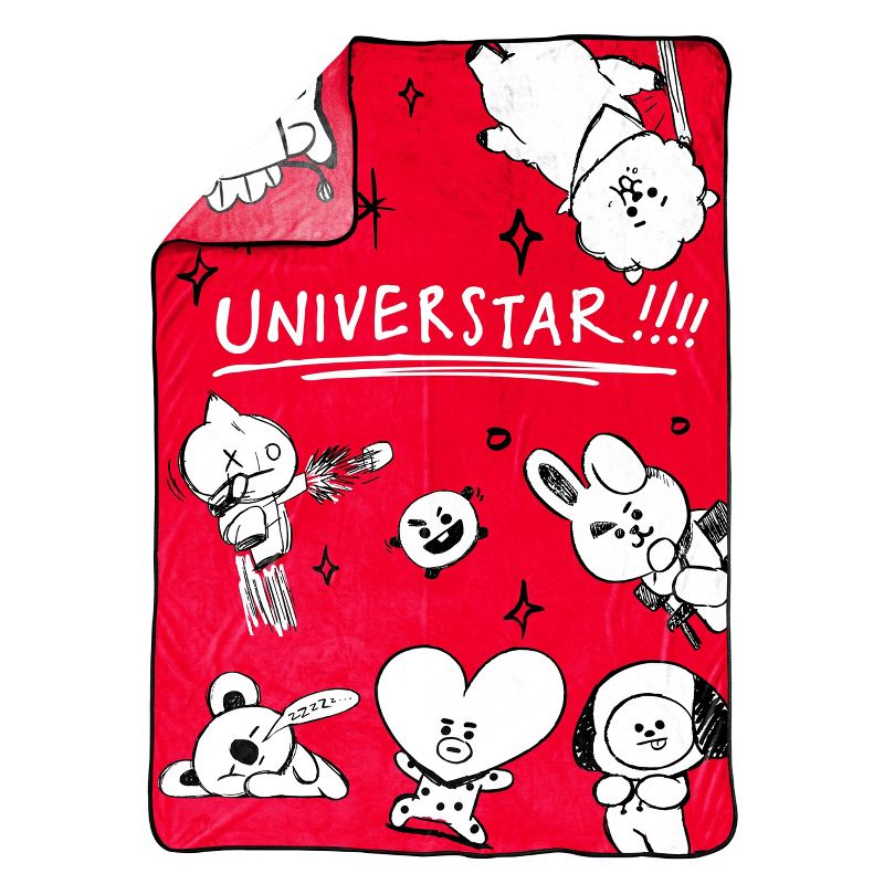 BT21 Line Friends Doodle Blanket