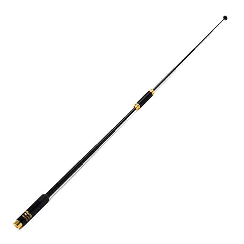 70cm 2m 144430mHz Telescopic Ham Handheld Radio Extendable Antenna High Gain 10W Dismountable Antenna for Baofeng BF UV3R YAESU VX1R VX2R VX3R TYT Radio