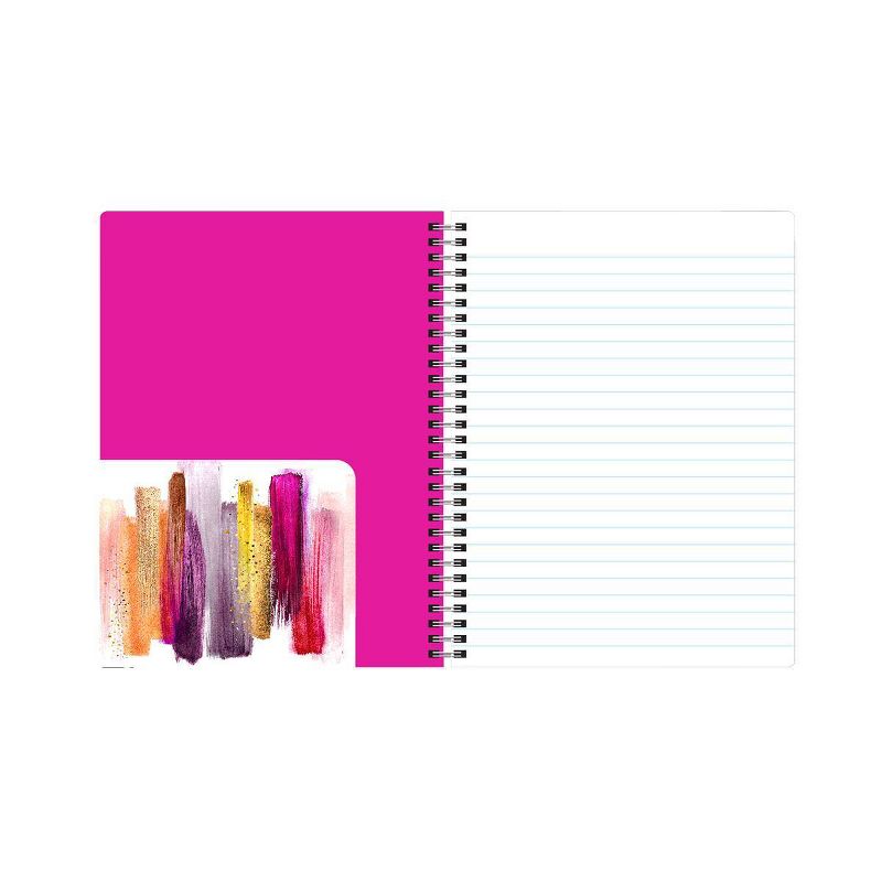 120 sheet 1 Subject Spiral Notebook 7"x5" Twisted Collection Colorful Brush Strokes 100% Tree Free - Geo SweetStainable