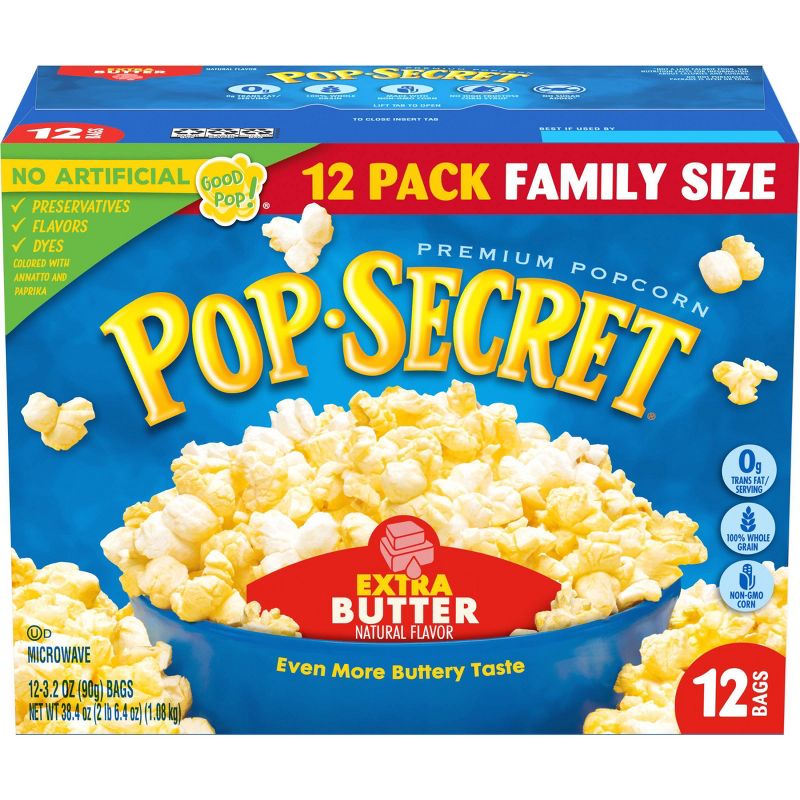 Pop Secret Extra Butter Microwave Popcorn - 12ct
