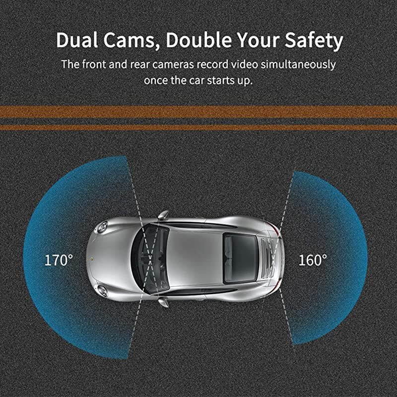 H610 10" 2.5K Mirror Dash Cam for Cars with Full Touch Screen, Waterproof Backup Camera Rear View Mirror Camera, Enhanced Night Vision with Sony Starvis Sensor, Parking Assistance