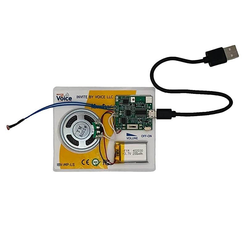 Light Activated Recordable Sound Chip | Records and Plays Multiple Songs and Voice Messages | Add Sound to Personalized Music Boxes, Craft Projects, Hobbies, Musical Keepsake Boxes, etc