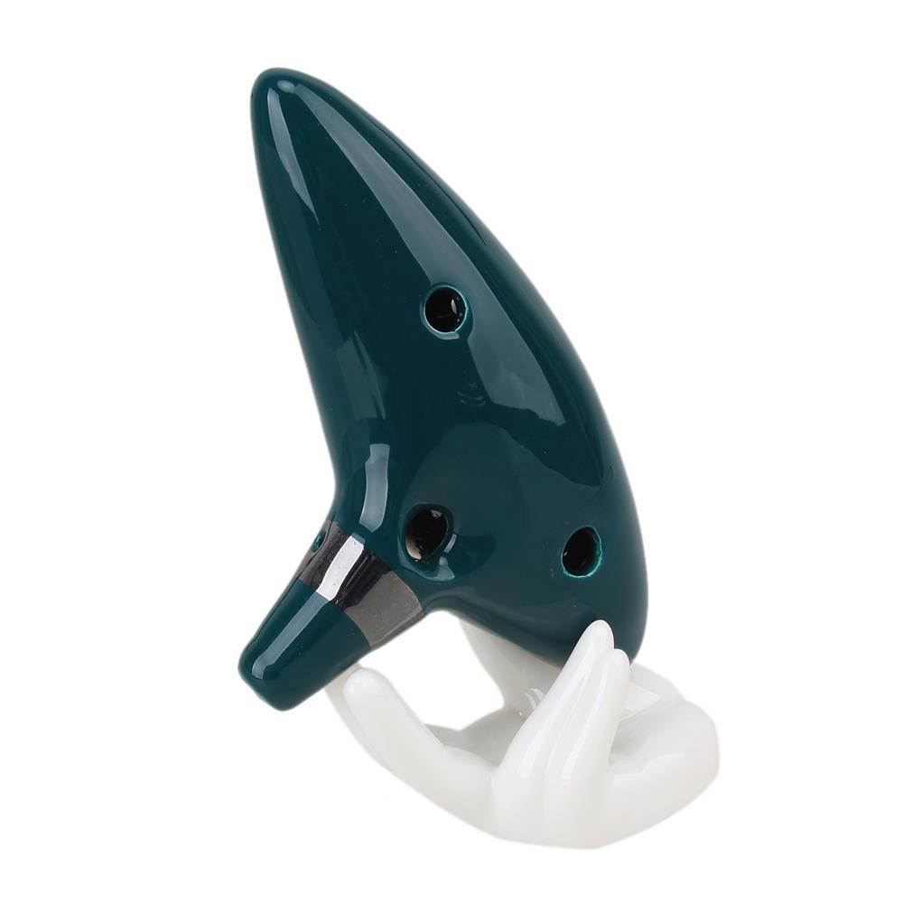 BQLZR White Ocarina Display Accessory Ceramic Hand Stand  For Music Lovers