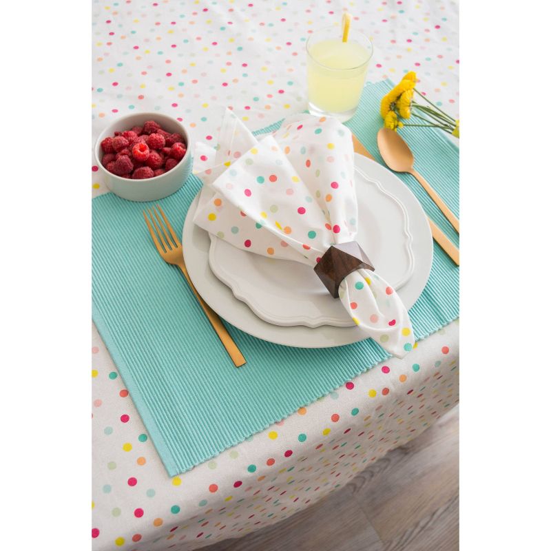 70" Cotton Polka Dots Round Kitchen Tablecloth - Design Imports
