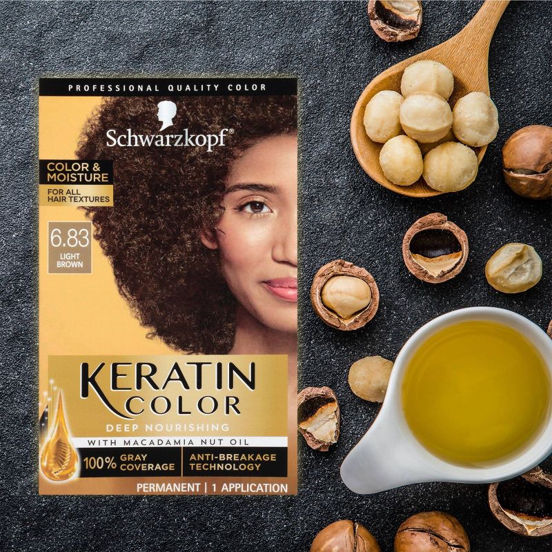 Schwarzkopf Keratin Color Light Brown Permanent Hair Color - 6.2oz