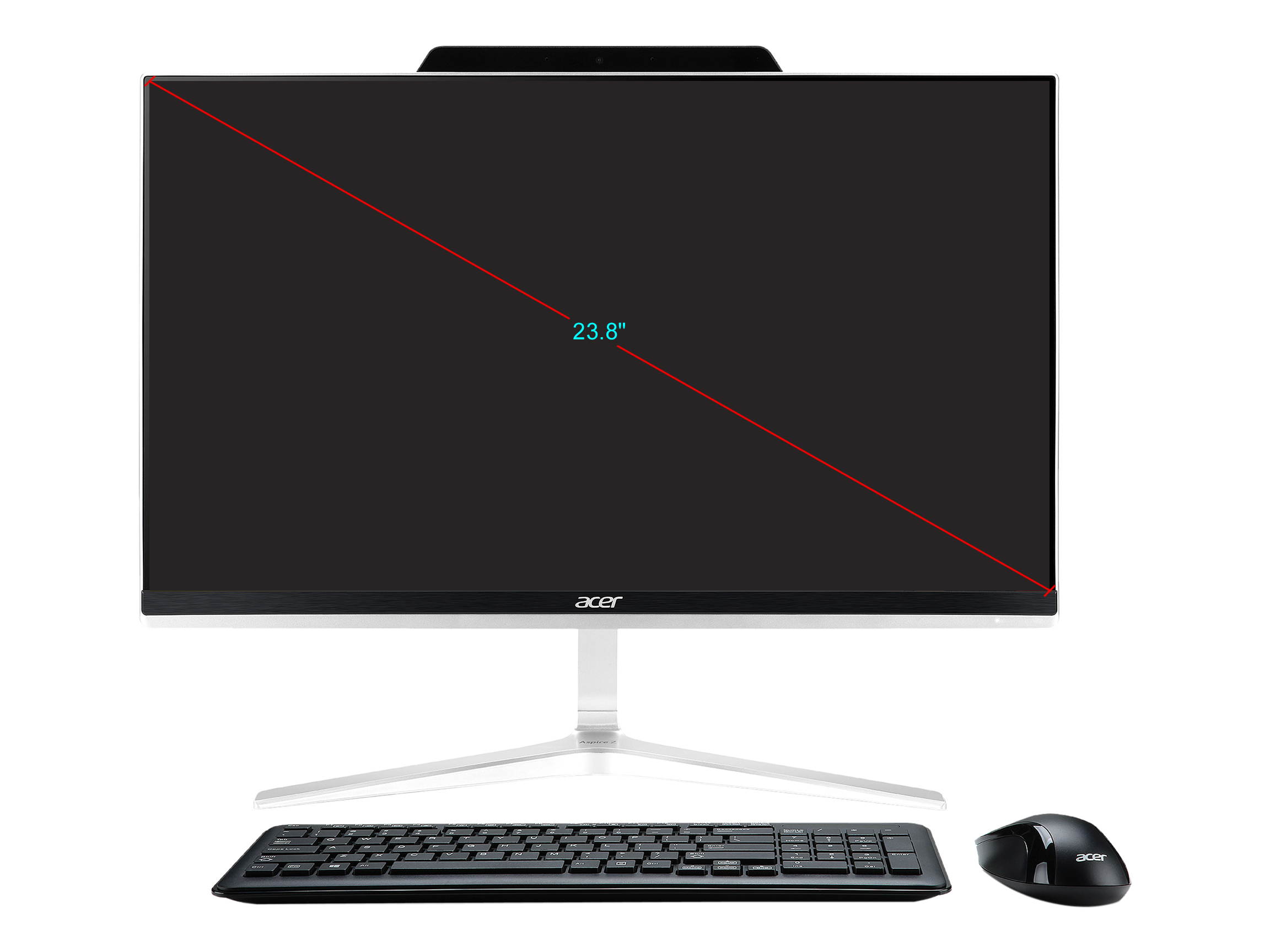 Acer Aspire Z24 (Z24-890-UR13) - All-in-One Desktop PC - Intel Core i5-9400T (6-Core 1.8 GHz), Intel UHD Graphics 630, 8 GB DDR4, 1 TB HDD, 23.8" (Touch) FHD LED, Windows 10 Home