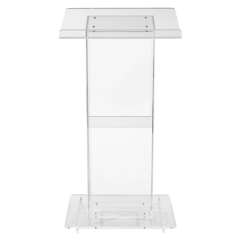 Lectern with Shelf Clear Acrylic - Hampton Collection
