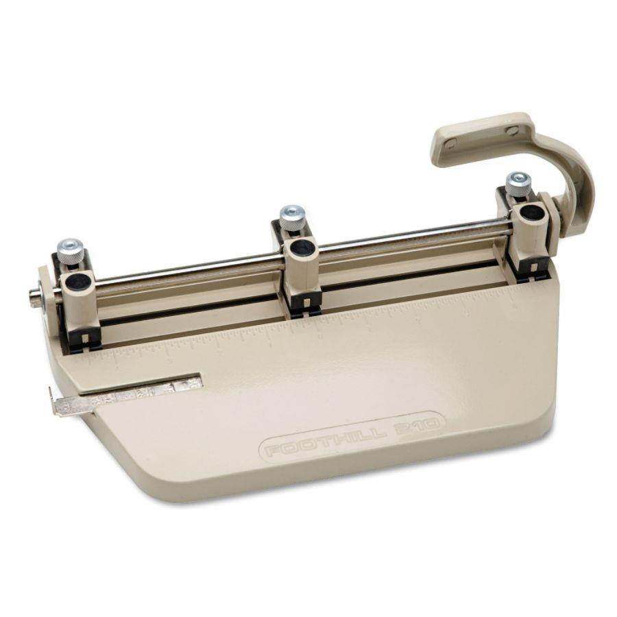 Adjustable 3-Hole Punch 1/4" Hole 25-Sheet Cap Beige
