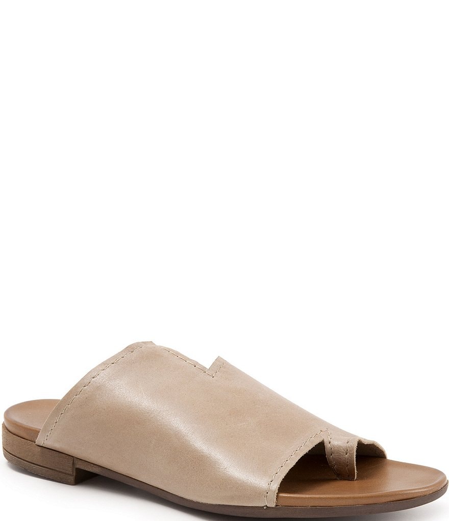 Bueno Tulla Toe Post Leather Slide Sandals