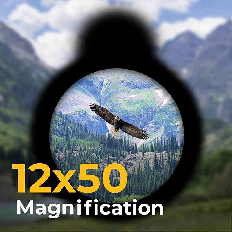 Explorer High Powered 12X50 Monocular. Bright and Clear. Single Hand Focus. Waterproof. Fog Proof. for Bird Watching, or Watching Wildlife. Daytime Use. Formerly Polaris Optics