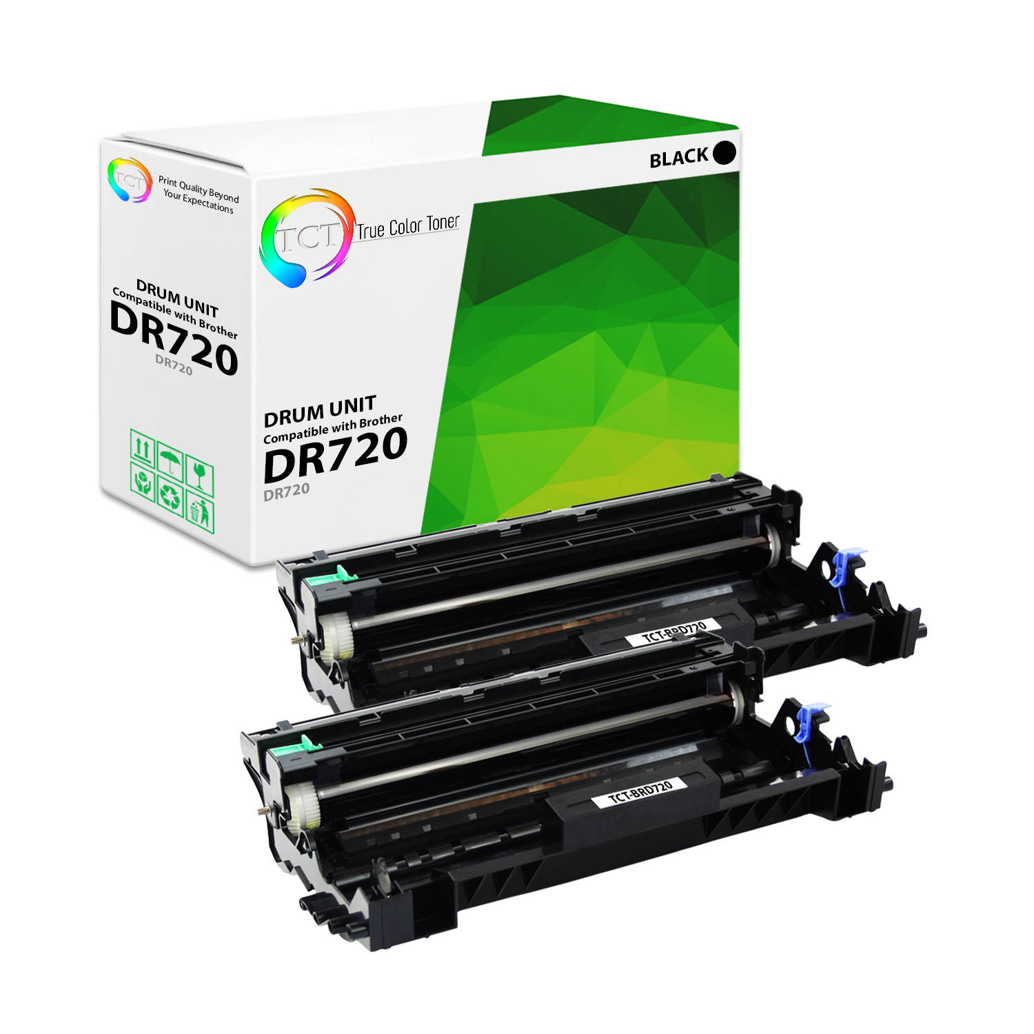 TCT Premium Compatible Drum Unit Replacement for Brother DR-720 DR720 Black works with Brother HL-5440D 6180DWT 5470DWT, MFC-8710DW 8910DW 8510DN, DCP-8110DN 8155DN 8250DN Printers (30,000 Pages)