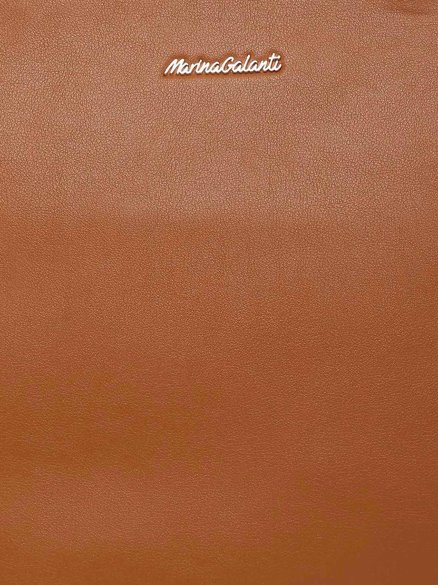 Marina Galanti Brown Solid Medium Tote Handbag