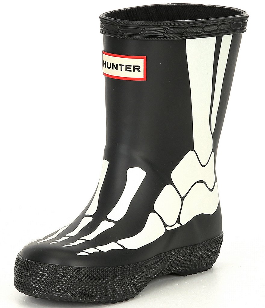 Hunter Kids' First Classic Skeleton Print Waterproof Rainboots (Infant)