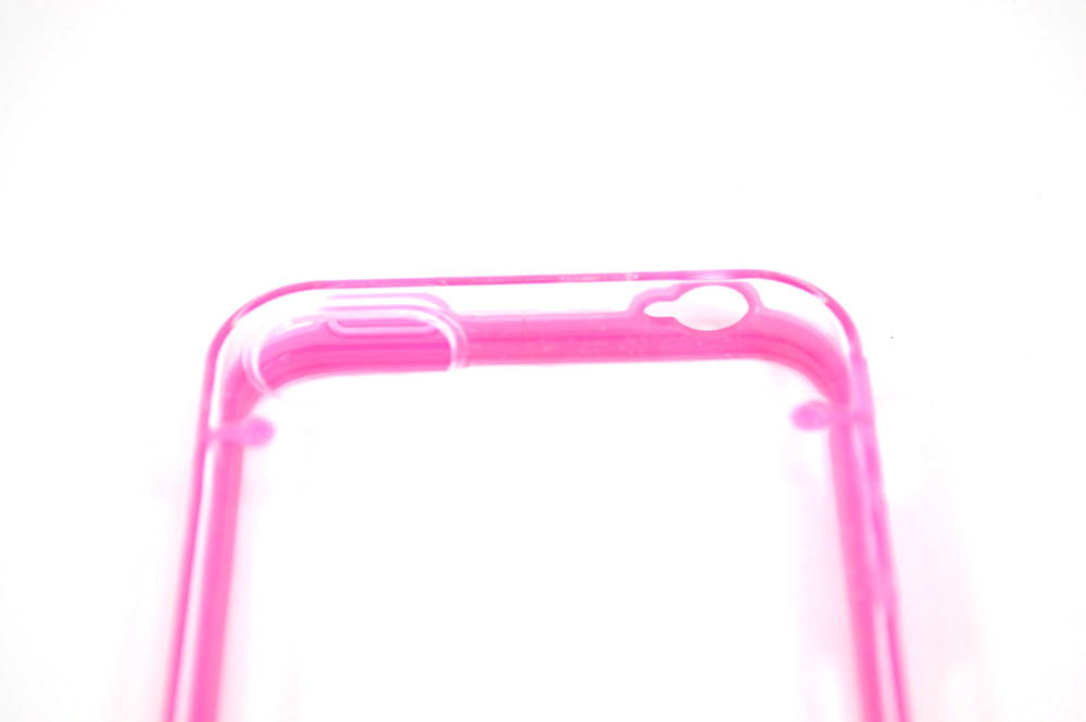 Pink  Glow in the Dark  Rubber Edge iPhone 4 and 4s Plastic Cell Phone Cover Case with Free Stylus