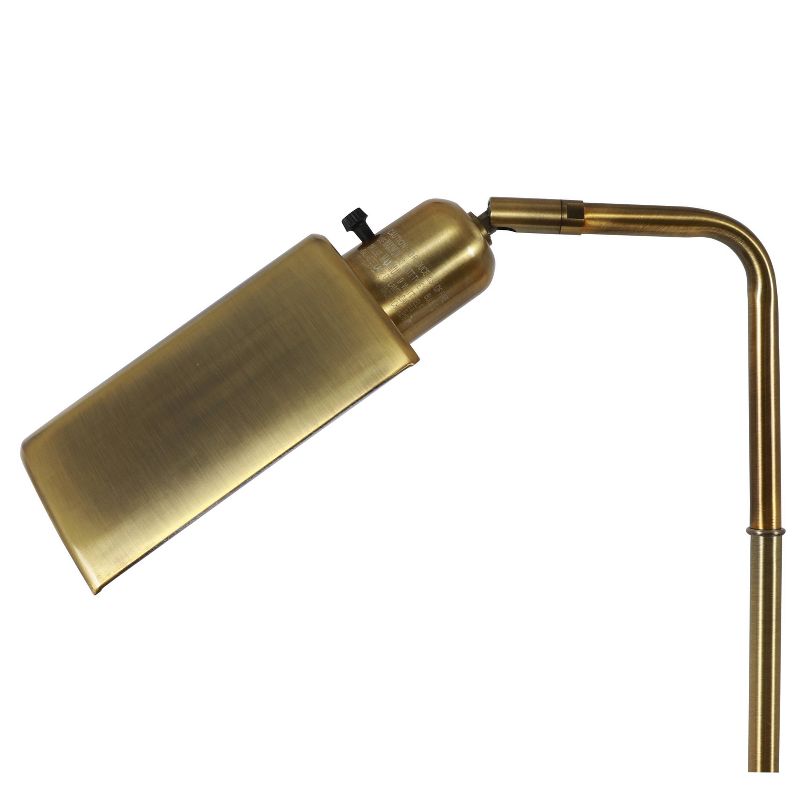 13" Adjustable Pharmacy Table Lamp Brass - Decor Therapy