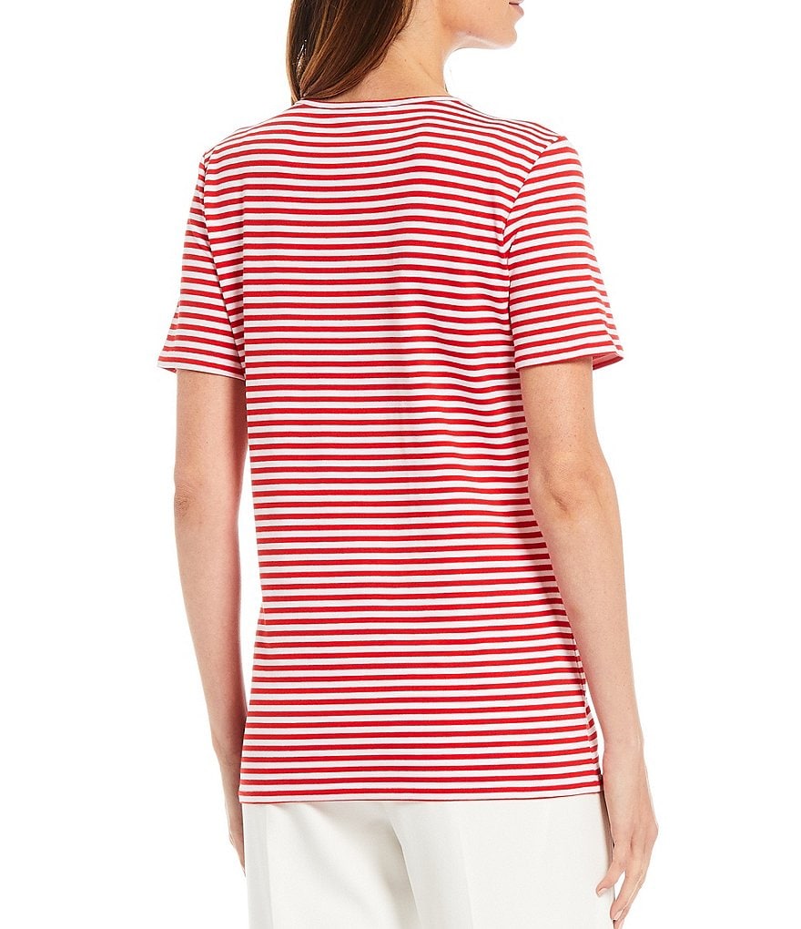 Preston & York Bobbi Striped French Terry Knit Tee
