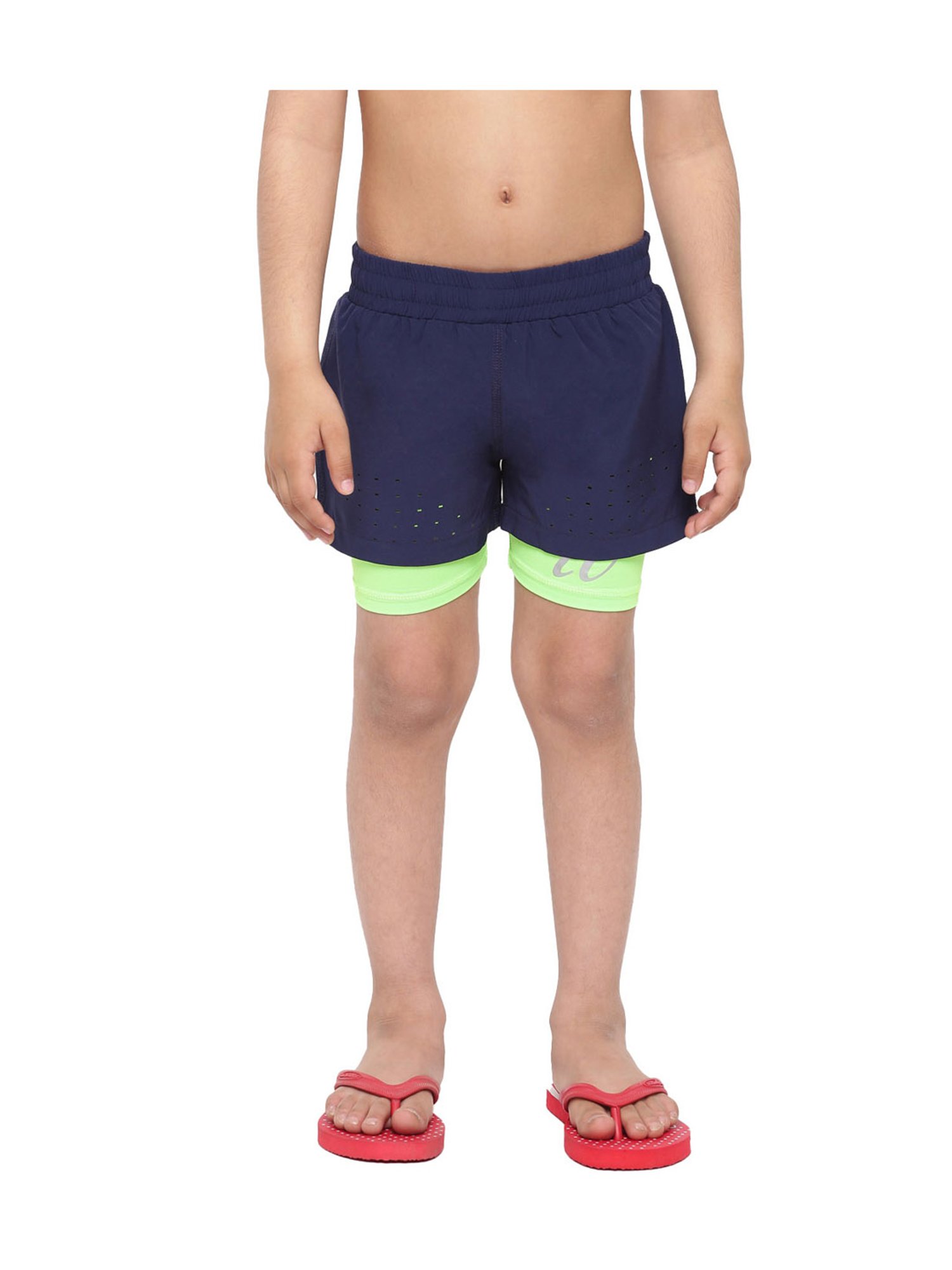 IO Kids Blue Solid Jammers