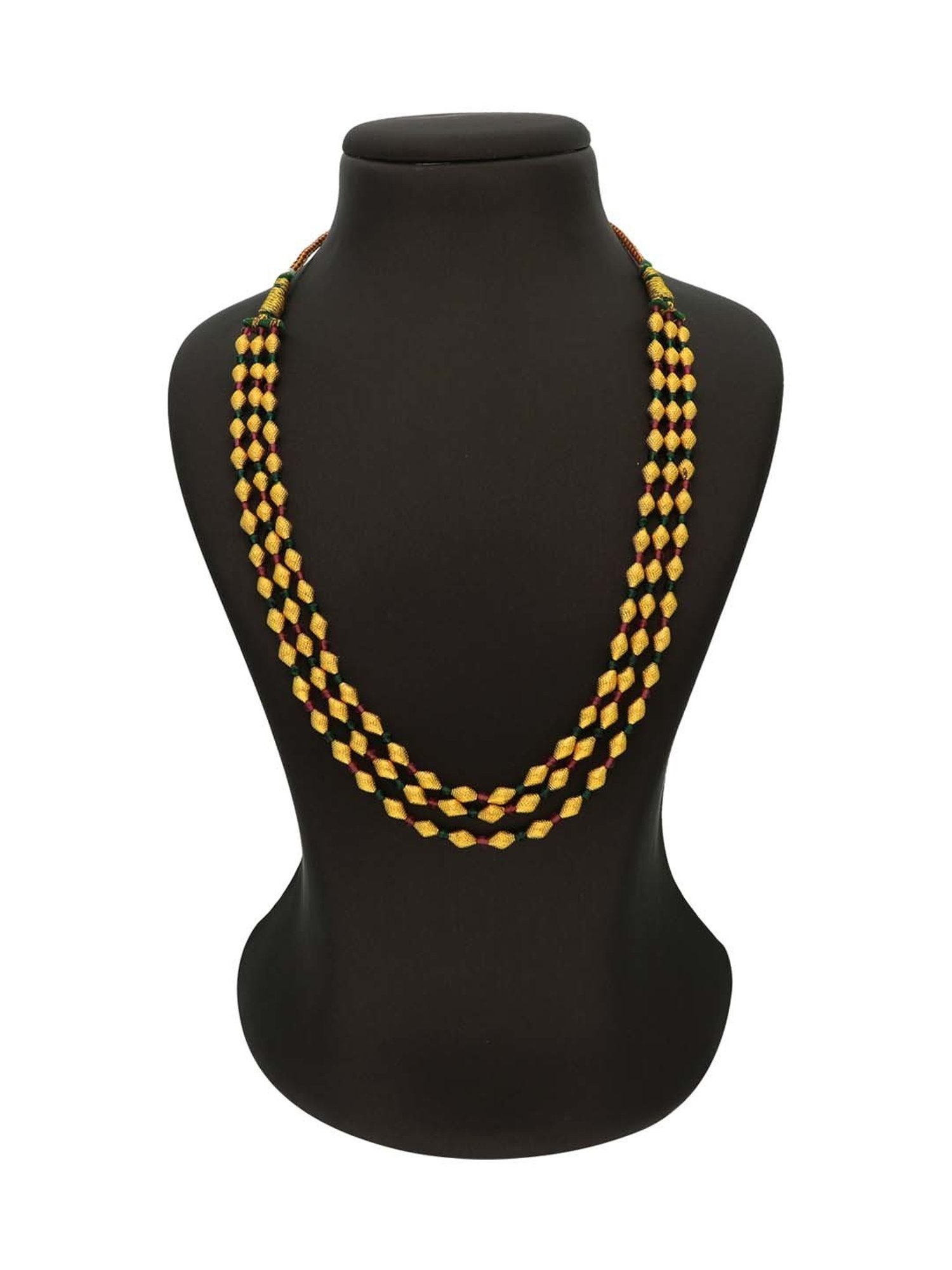 CKC Repouss&iquest; Work Rudraksha Gold Extender Neck Chain: Spiritual Elegance