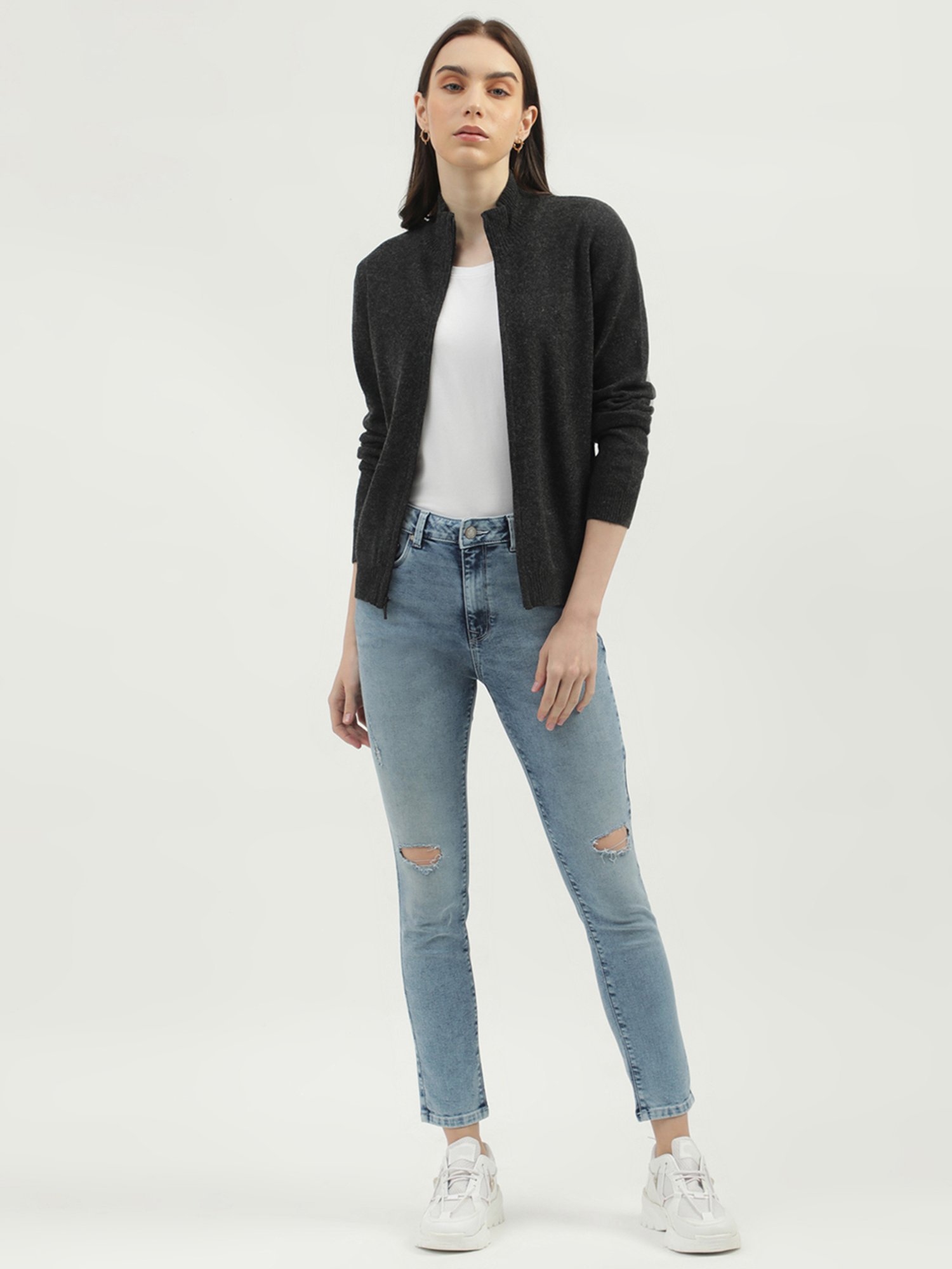 United Colors of Benetton Black Wool Cardigan