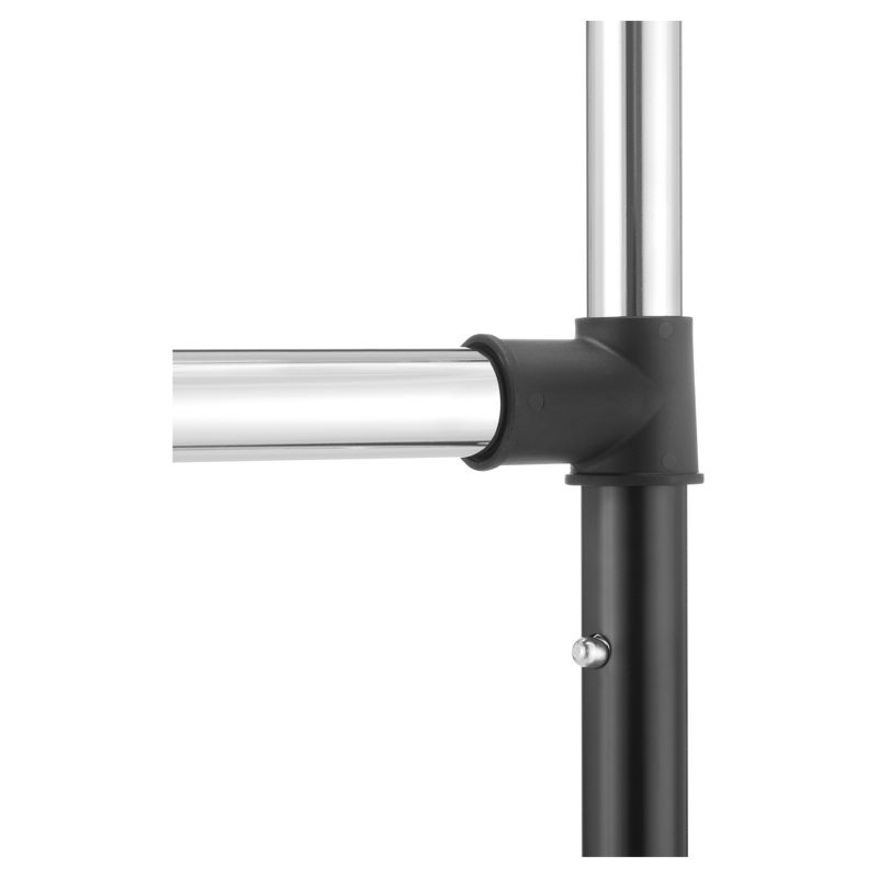 Whitmor Double Rod Adjustable Garment Rack Black and Chrome