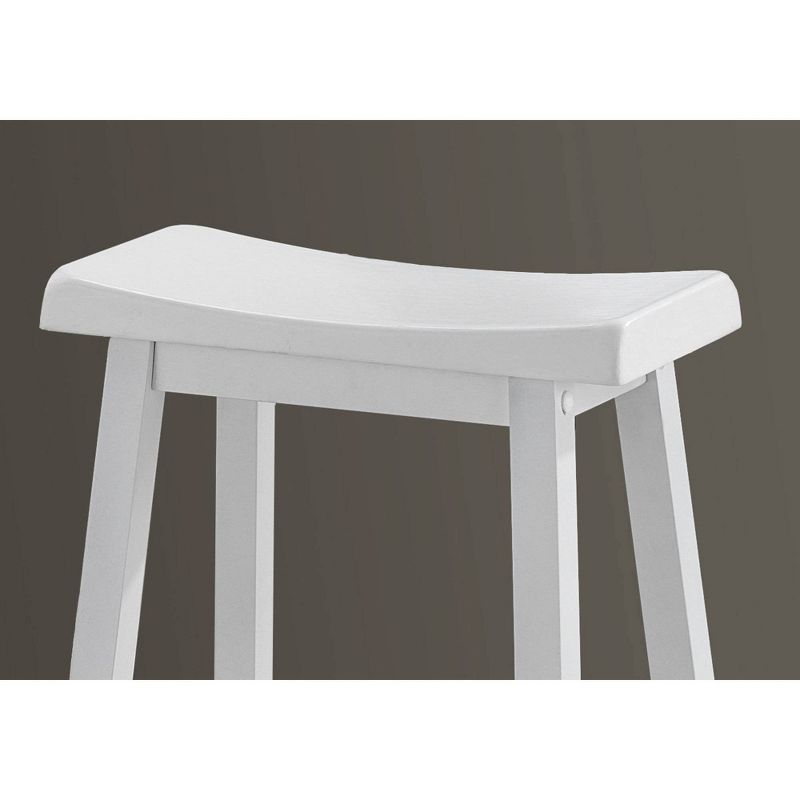 24" Saddle Seat Barstool White - EveryRoom