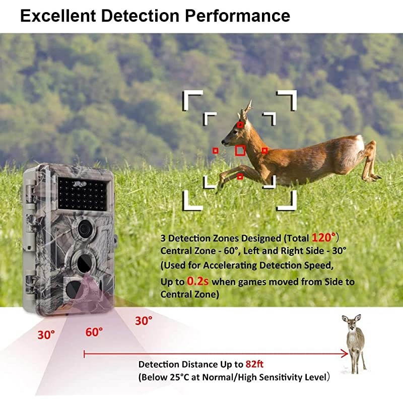 Trail Camera 16MP 1080P Game Camera with No Glow Night Vision Up to 65ft 02s Trigger Time Motion Activated Unique Keypad 24quot Color Screen Waterproof Wildlife Deer Hunting Cam