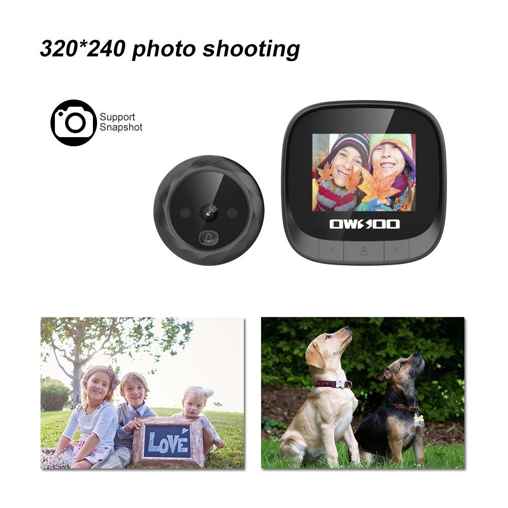 2.4" TFT Digital Peephole Viewer Door Eye Doorbell Camera IR Night Vision Photo Taking for Home Security