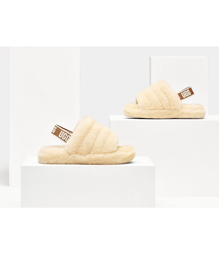 UGG&reg; Logo Fluff Yeah Fur Slides