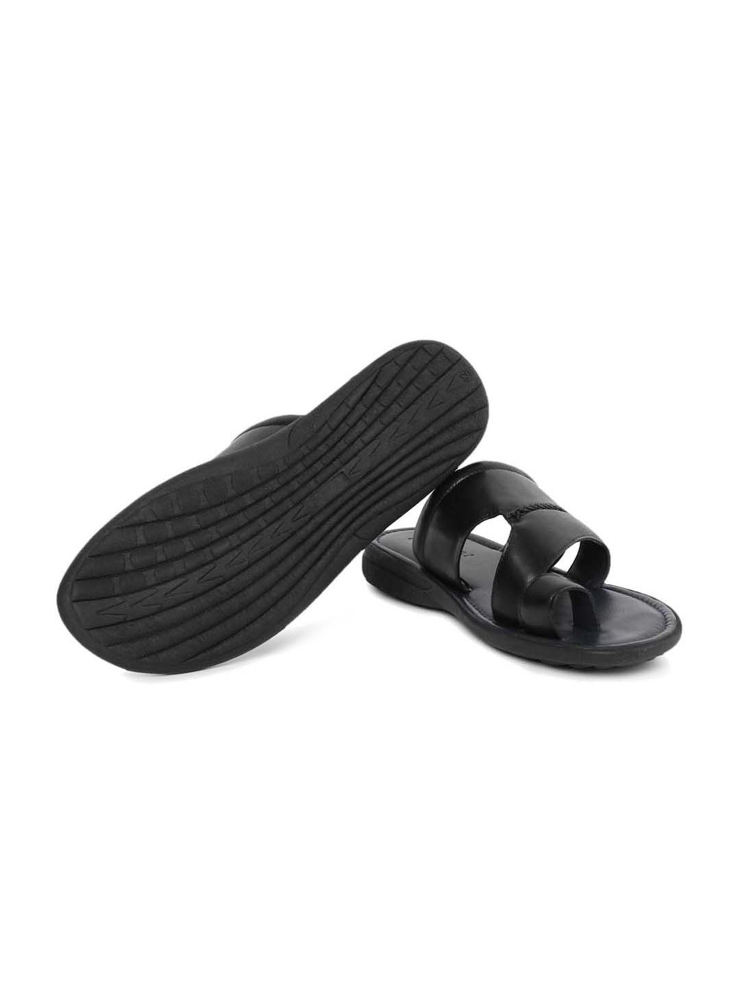 Gabicci Men's Black Toe Ring Sandals