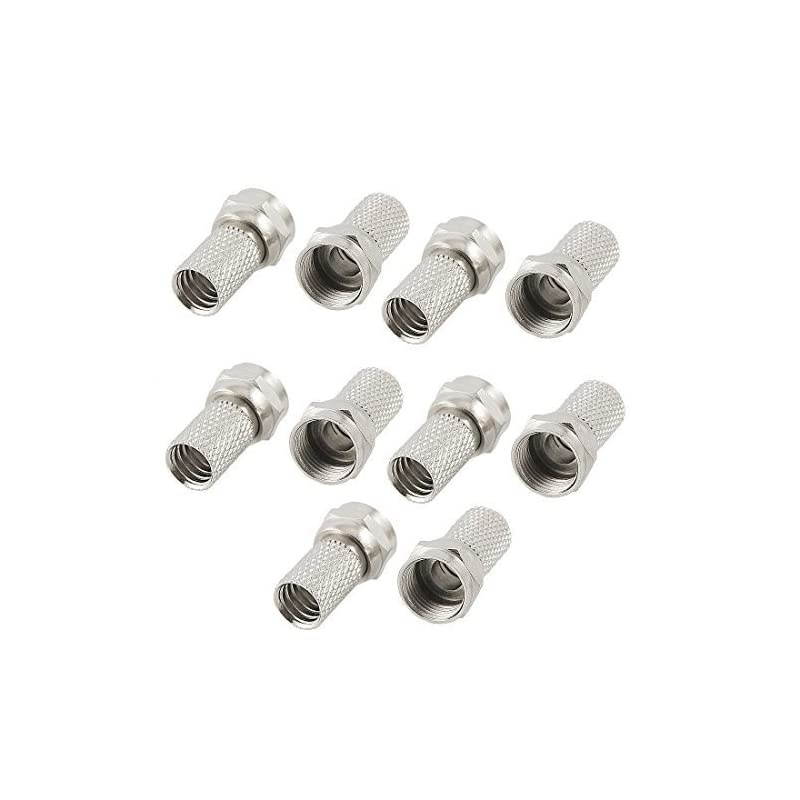 Rg6 FType Male Twiston Coax Coaxial Cable Radio Freqency Rf Connector Adapter 10 Pcs