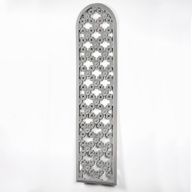 Carved Wood Medallion Wall Art Gray - Crystal Art Gallery