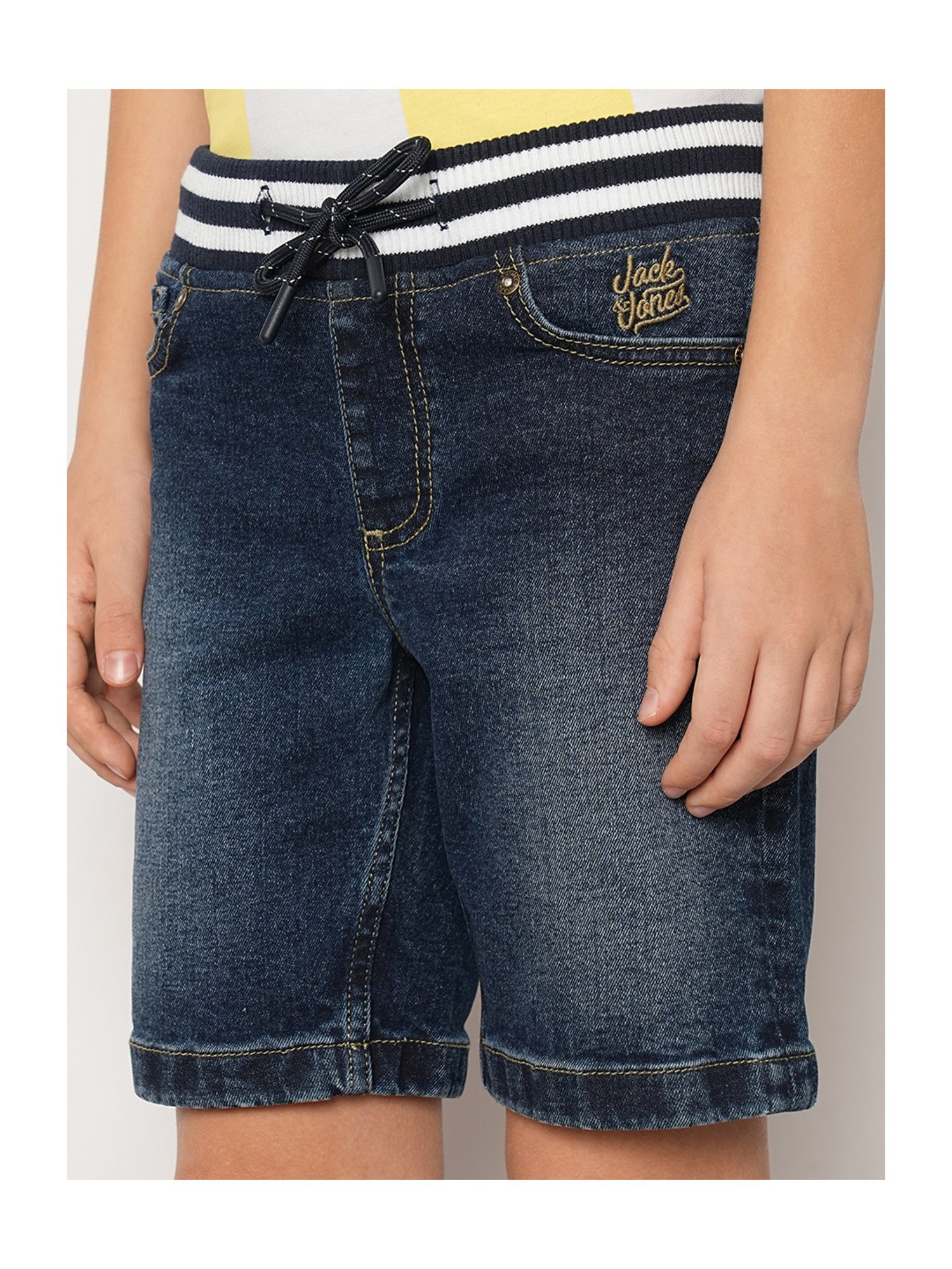 Jack & Jones Junior Dark Blue Solid Shorts