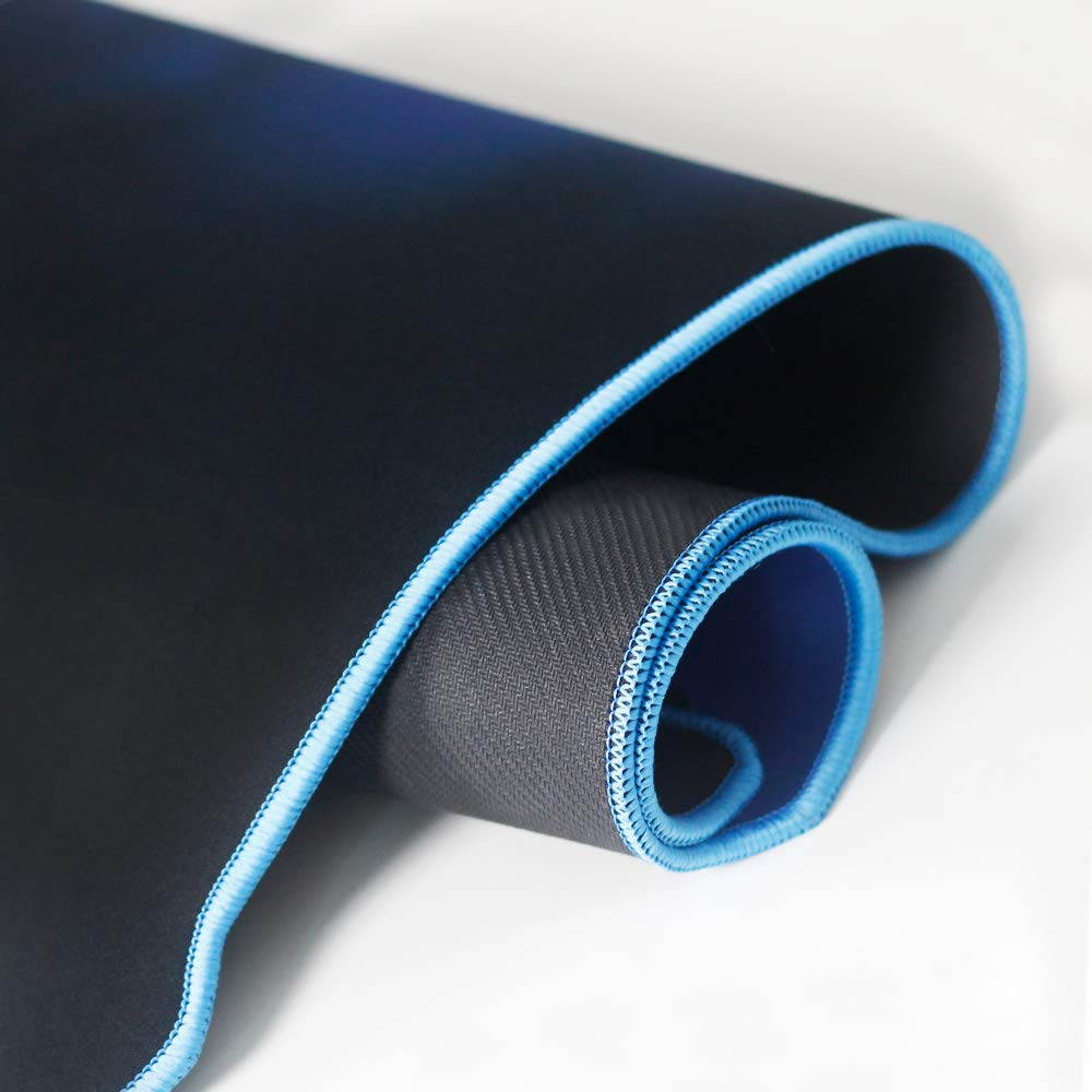 excovip 3mm Extra Extended Gaming Mouse Pad, 35" x 12" x 3mm Non-Slip Rubber Backing Stitched Edges and Ultra Thick (Red Phantom Dragon Mat)