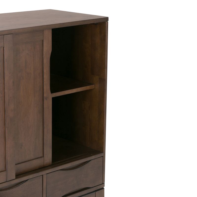 48" Pearson Solid Hardwood Medium Storage Cabinet Walnut Brown - WyndenHall