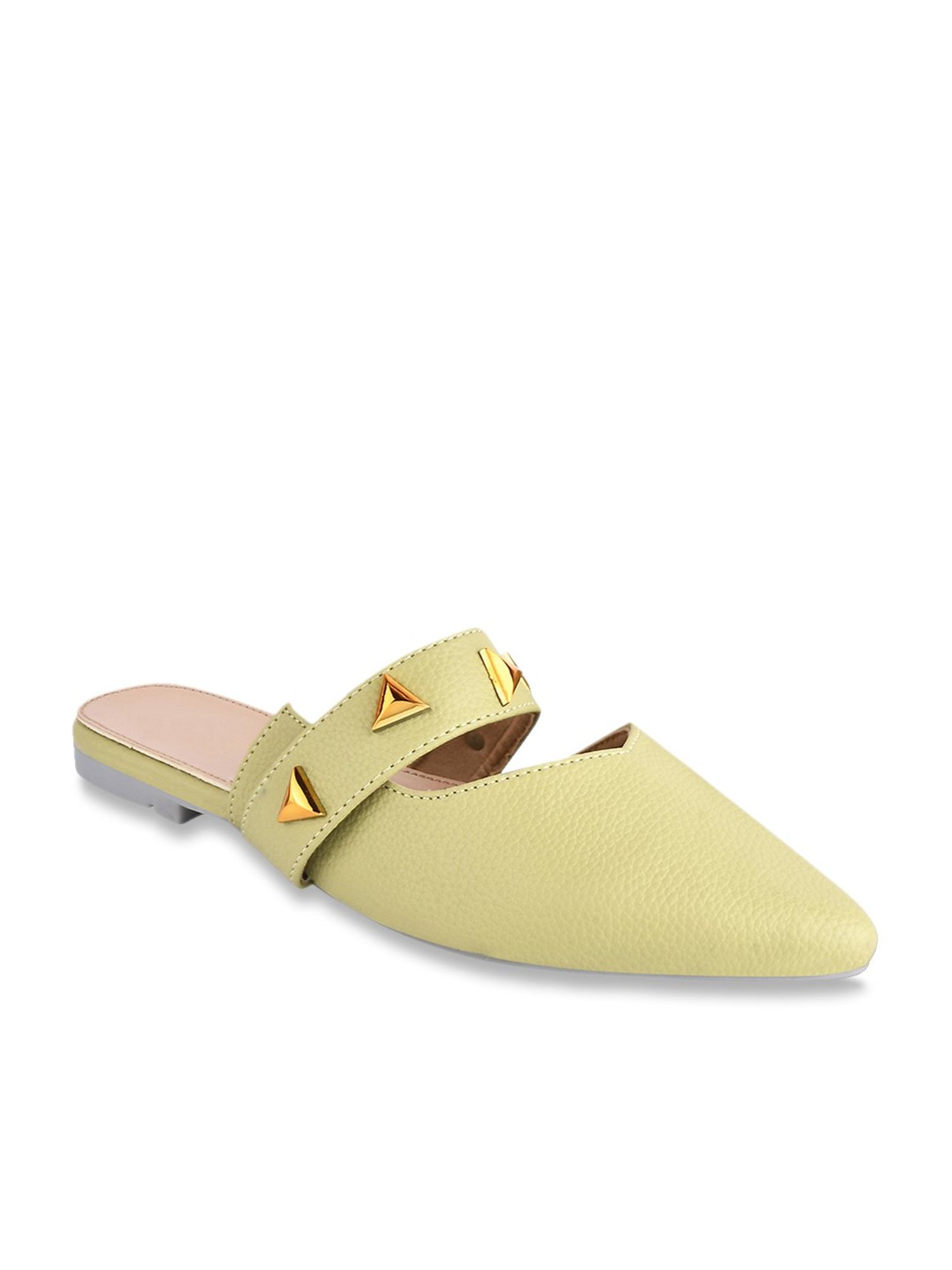 The White Pole Women's Olive Mule Shoes