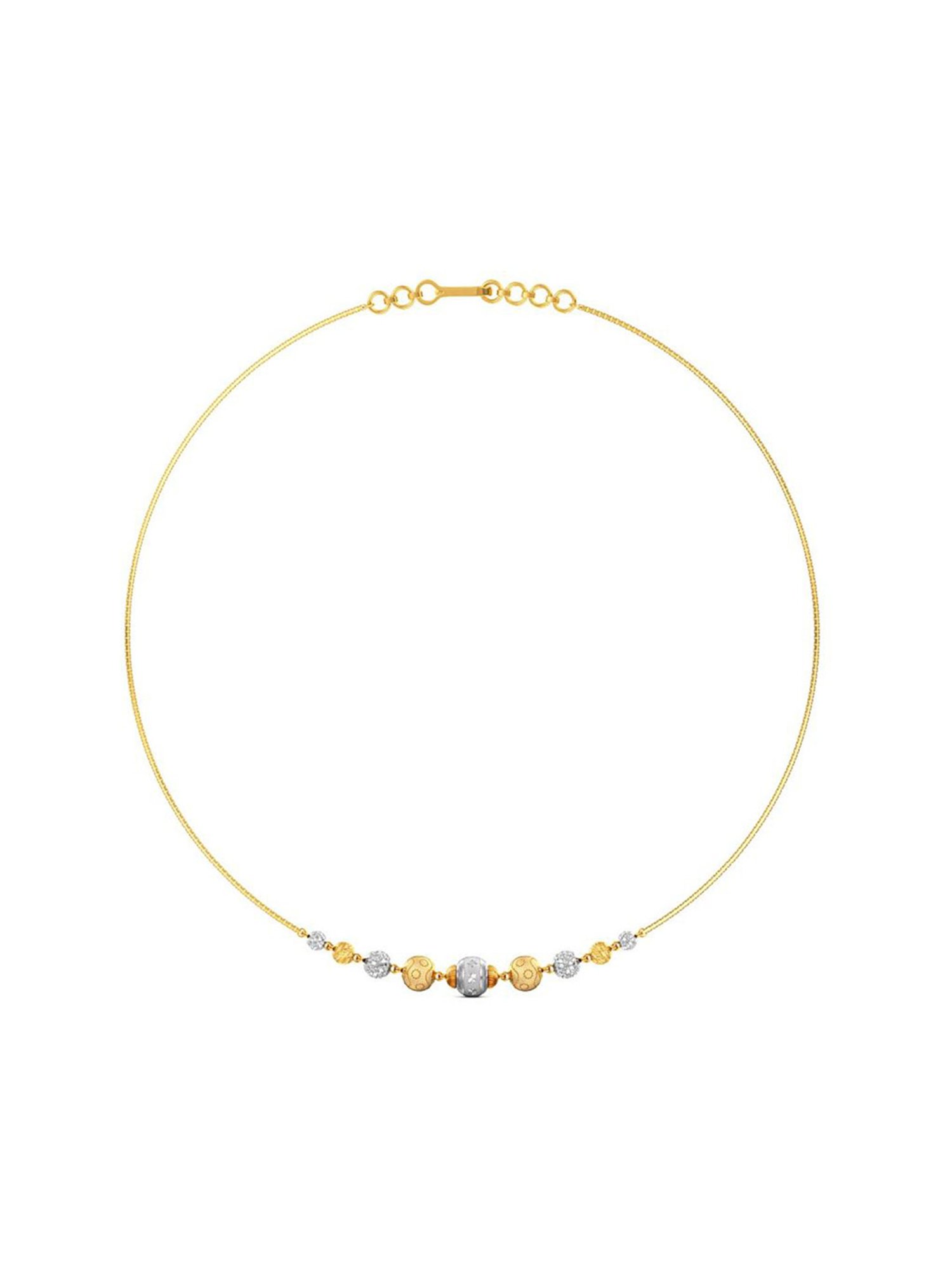 CKC Repouss&iquest; Work Rudraksha Gold Extender Neck Chain: Spiritual Elegance