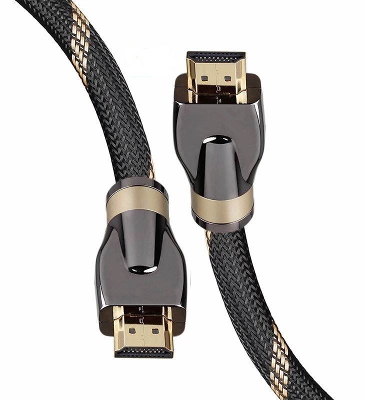 Ultra High Speed HDMI Cable AM To AM, Dynamic HDR 3M (10ft)4K 120Hz,48Gbps, Dolby Vision Standard 19P Copper Conductor, Gold Plated Nylon Braid HDMI , OD 8.5mm, Gold Plated Connector, With Dust Cap