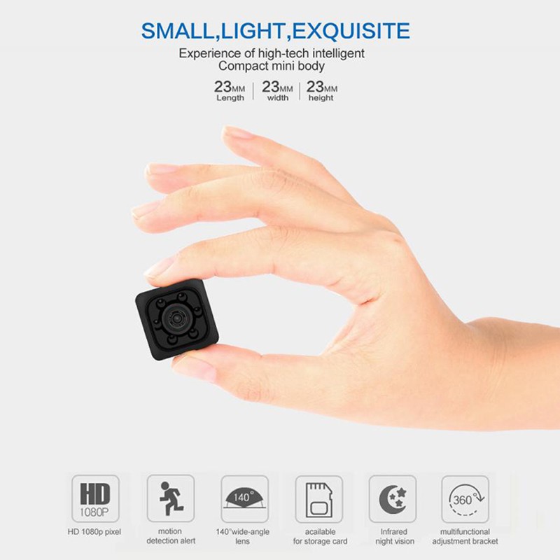 Mini Spy Camera 720P Hidden Camera - Portable Small HD Nanny Cam with Night Vision and Motion Detection - Indoor Covert Security Camera for Home and Office - Hidden Spy Cam - Built-in Battery