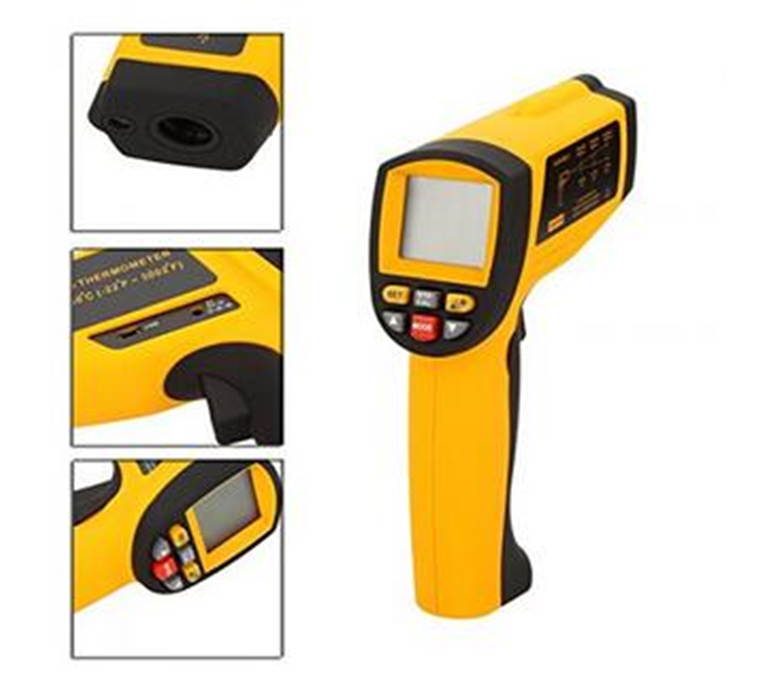 Generic GM1651 LCD Non-Contact 50:1 Digital Infrared IR Thermometer Laser Temperature Gun Tester  with USB Interface