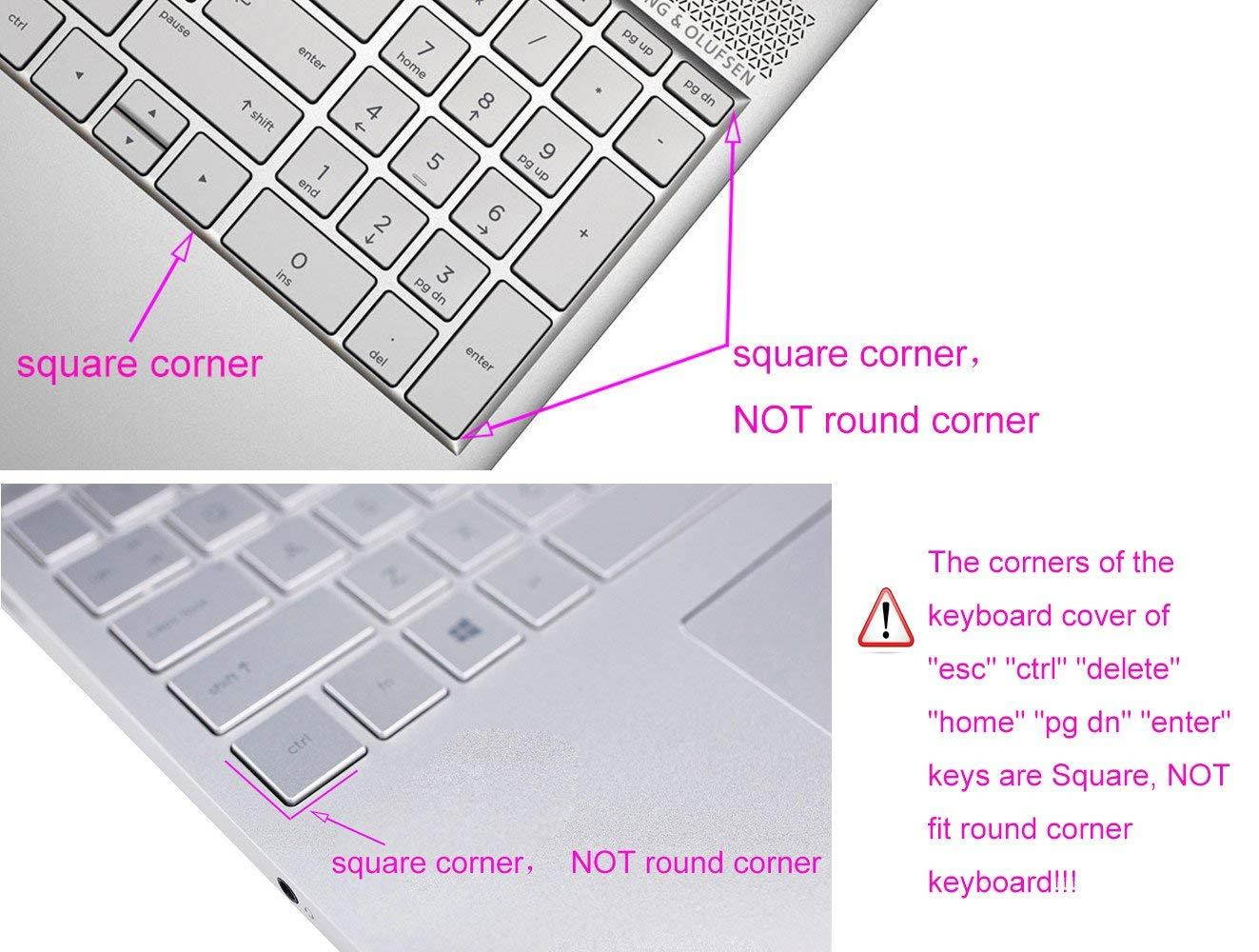 Silicone Keyboard Cover for 15.6" HP Pavilion X360 15-br075nr, HP Envy x360 15m-bp/bq, HP Spectre x360 15-ch011dx, HP Pavilion 15-cb 15-cc 15-cd 15-bw 15-bs & 17.3" HP 17m-ae 17-bs Series - Pink Ombre