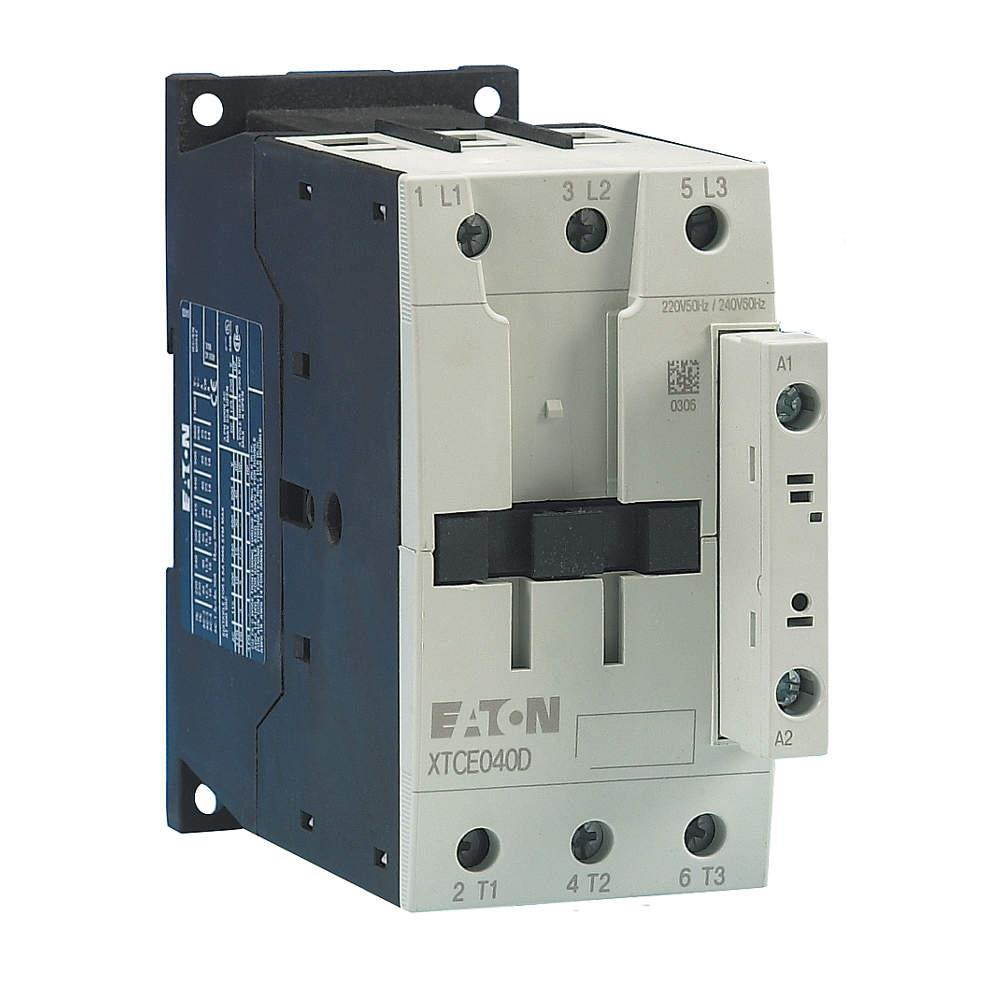 EATON XTCE065D00T IEC Magnetic Contactor, 3 Poles, 24V AC, 65 A, Reversing: No