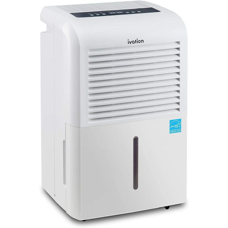 Ivation 4,500 Sq Ft Energy Star Dehumidifier with Pump, Large Capacity Compressor Includes Programmable Humidity, Hose Connector, Auto Shutoff and Restart and Washable Filter (4,500 Sq Ft W/ Pump)